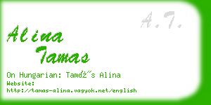 alina tamas business card